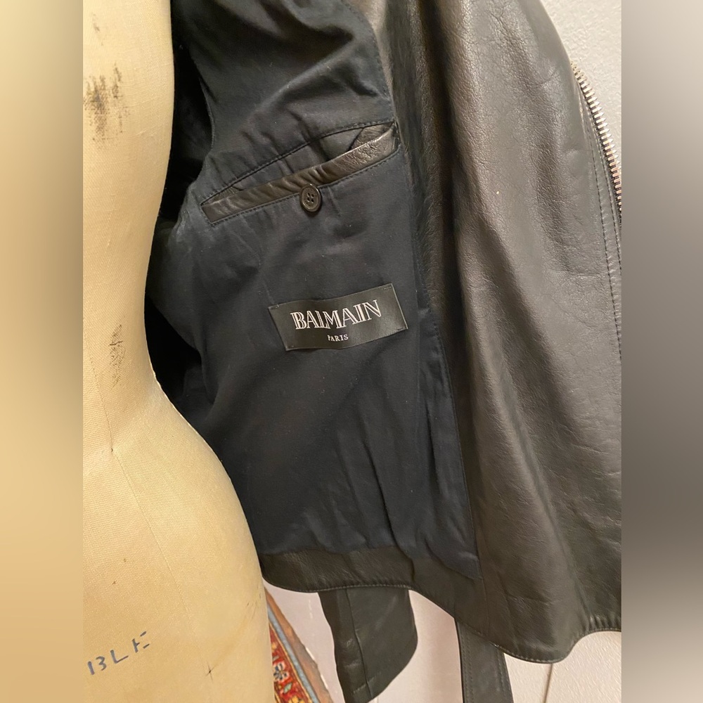 Balmain Double Zip Biker Jacket - image 8